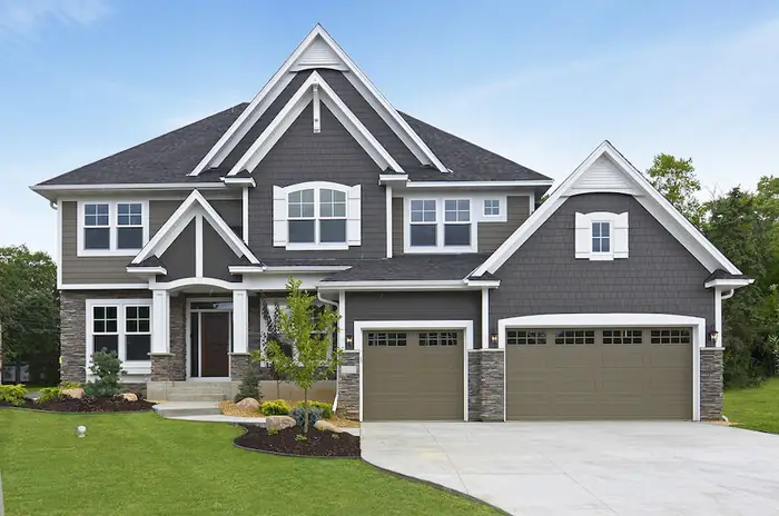 Shake Gables With Stone And Lap Mix